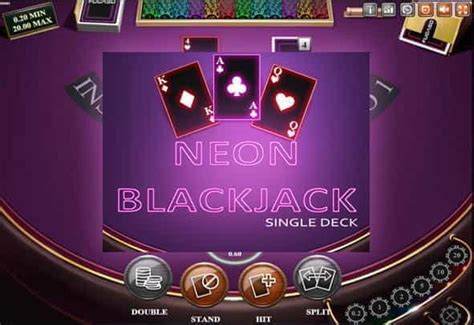 Игра Neon Blackjack Single Deck  играть бесплатно онлайн